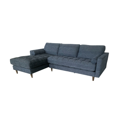 Georgia Left Sectional Sofa (Navy Charcoal)